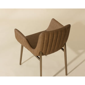 Lucano Dining Armchair - Milliken Cognac