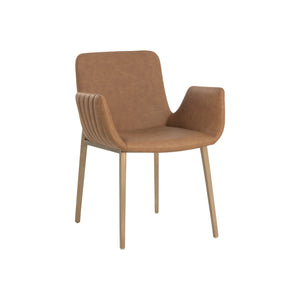 Lucano Dining Armchair - Milliken Cognac
