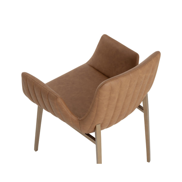 Lucano Dining Armchair - Milliken Cognac