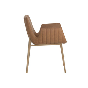 Lucano Dining Armchair - Milliken Cognac