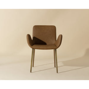 Lucano Dining Armchair - Milliken Cognac