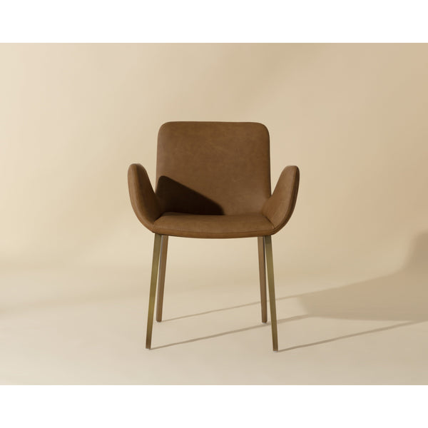 Lucano Dining Armchair - Milliken Cognac