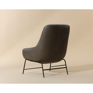 Lucier Lounge Chair - Belfast Heather Grey / Bravo Ash