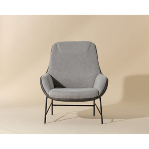 Lucier Lounge Chair - Belfast Heather Grey / Bravo Ash