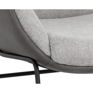 Lucier Lounge Chair - Belfast Heather Grey / Bravo Ash
