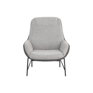 Lucier Lounge Chair - Belfast Heather Grey / Bravo Ash