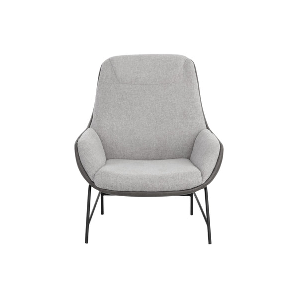 Lucier Lounge Chair - Belfast Heather Grey / Bravo Ash