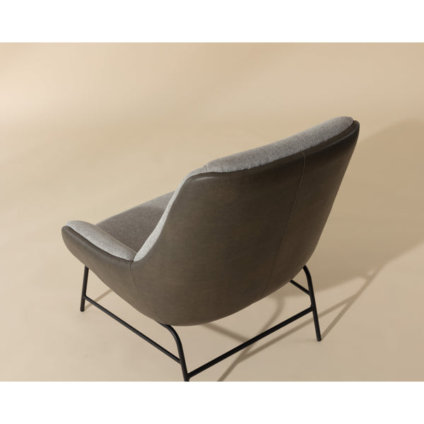 Lucier Lounge Chair - Belfast Heather Grey / Bravo Ash