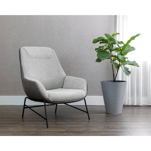 Lucier Lounge Chair - Belfast Heather Grey / Bravo Ash