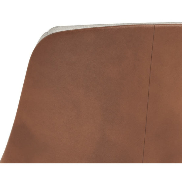 Lucier Lounge Chair - Belfast Oatmeal / Bravo Cognac