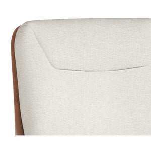 Lucier Lounge Chair - Belfast Oatmeal / Bravo Cognac