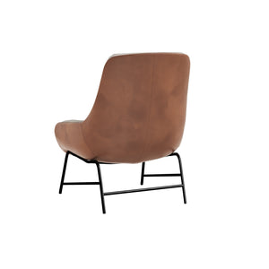 Lucier Lounge Chair - Belfast Oatmeal / Bravo Cognac