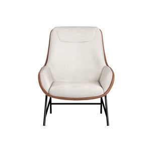 Lucier Lounge Chair - Belfast Oatmeal / Bravo Cognac