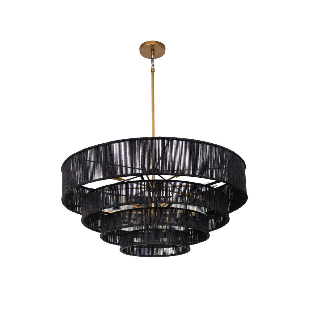 Lumina Chandelier - Black Jute