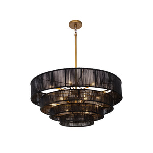 Lumina Chandelier - Black Jute