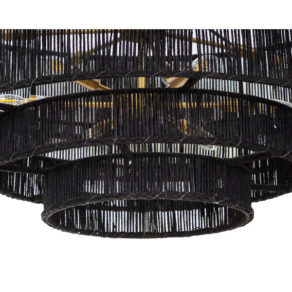 Lumina Chandelier - Black Jute