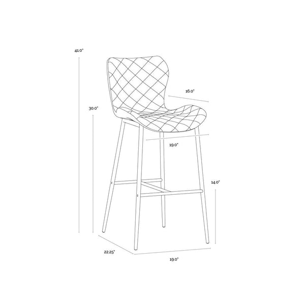 Lyla Barstool - Antique Brown