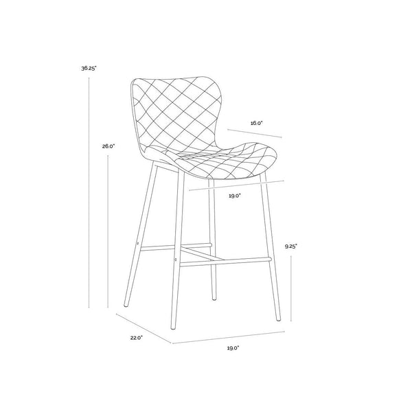 Lyla Counter Stool - Antique Brown