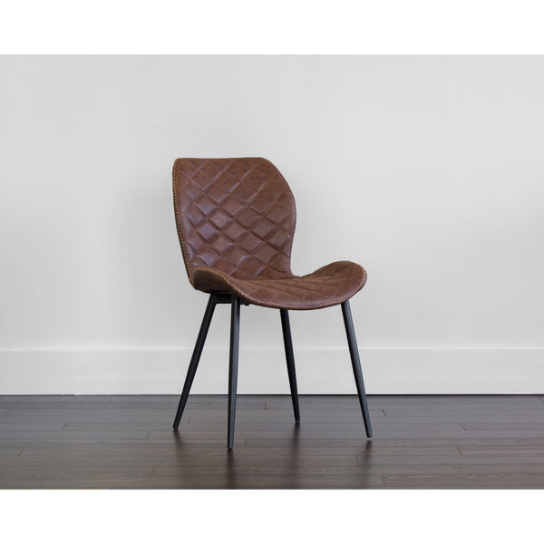 Lyla Dining Chair - Black - Antique Brown