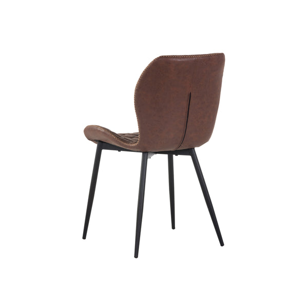 Lyla Dining Chair - Black - Antique Brown