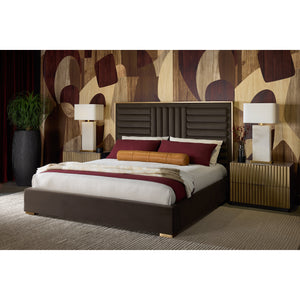 Mabel Bed King - Meg Dark Brown