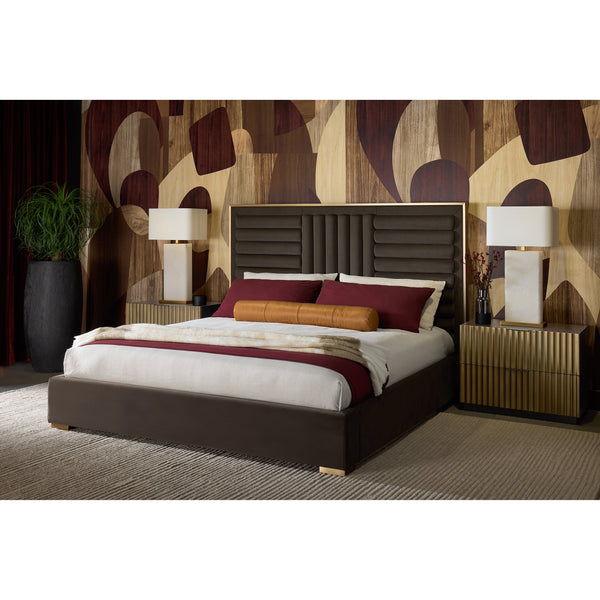 Mabel Bed King - Meg Dark Brown