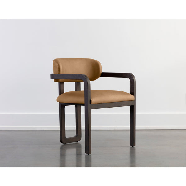 Madrone Dining Armchair - Brown - Ludlow Sesame Leather