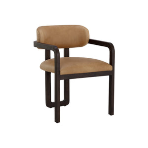 Madrone Dining Armchair - Brown - Ludlow Sesame Leather