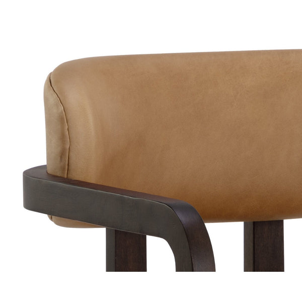 Madrone Dining Armchair - Brown - Ludlow Sesame Leather