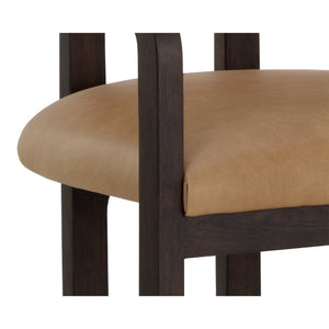 Madrone Dining Armchair - Brown - Ludlow Sesame Leather