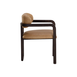 Madrone Dining Armchair - Brown - Ludlow Sesame Leather