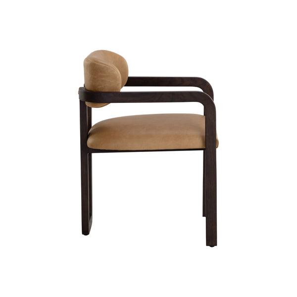 Madrone Dining Armchair - Brown - Ludlow Sesame Leather