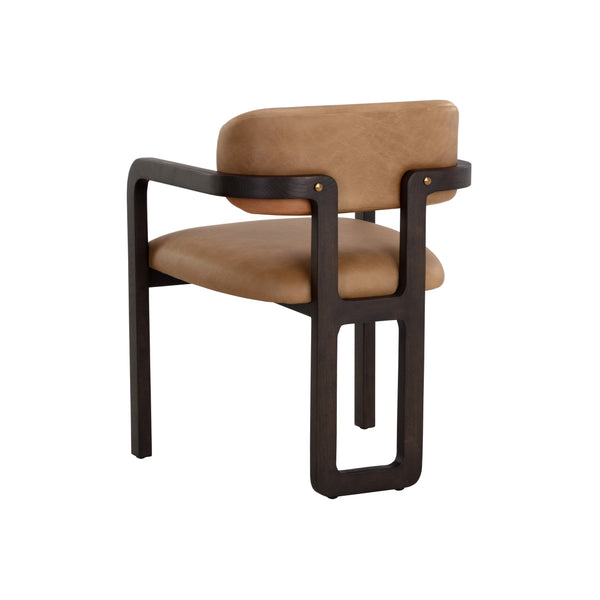 Madrone Dining Armchair - Brown - Ludlow Sesame Leather