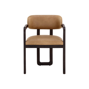 Madrone Dining Armchair - Brown - Ludlow Sesame Leather