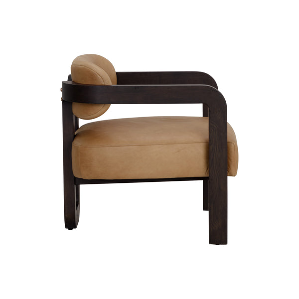 Madrone Lounge Chair - Brown - Ludlow Sesame Leather