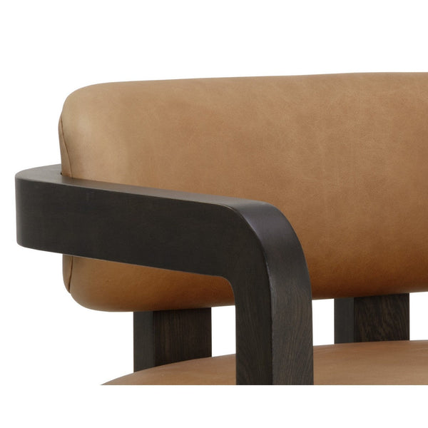 Madrone Lounge Chair - Brown - Ludlow Sesame Leather