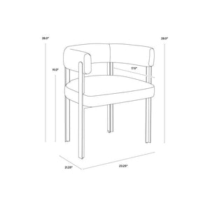 Mae Dining Armchair - Ernst Sandstone