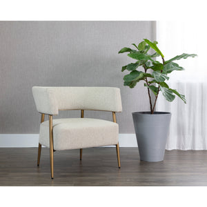 Maestro Lounge Chair - Dove Cream