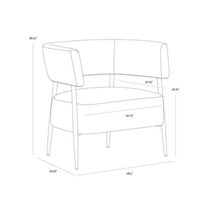 Maestro Lounge Chair - Dove Cream