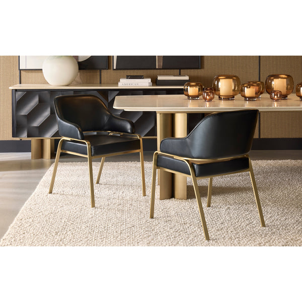Malachi Dining Armchair - Cantina Black