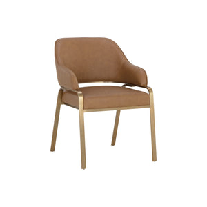 Malachi Dining Armchair - Milliken Cognac