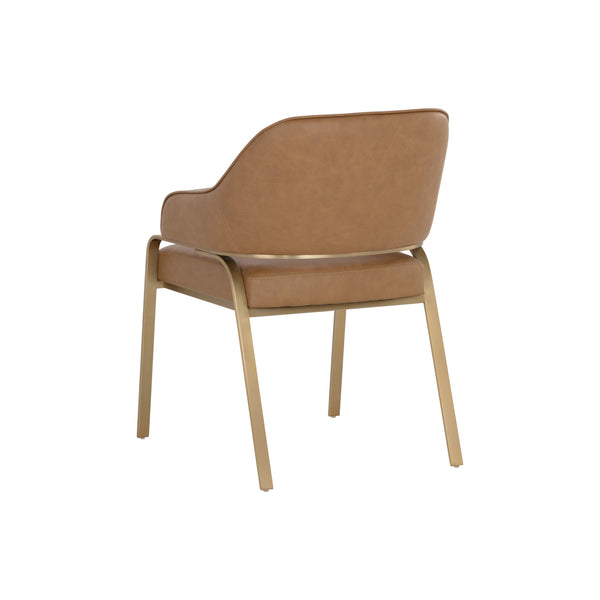 Malachi Dining Armchair - Milliken Cognac