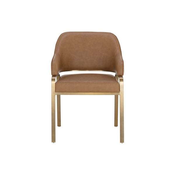 Malachi Dining Armchair - Milliken Cognac