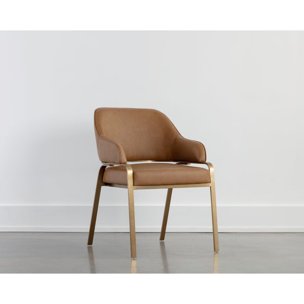 Malachi Dining Armchair - Milliken Cognac