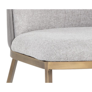 Marie Dining Chair - Belfast Heather Grey / Bravo Metal