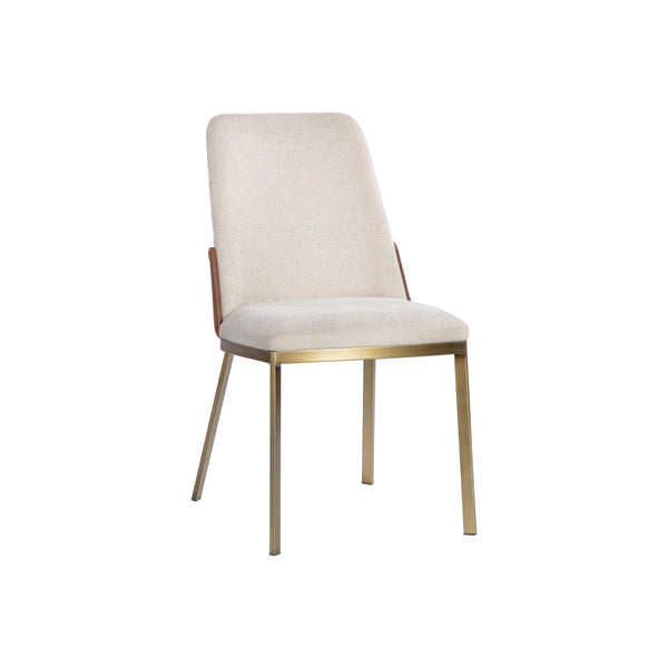 Marie Dining Chair - Belfast Oatmeal / Bravo Cognac