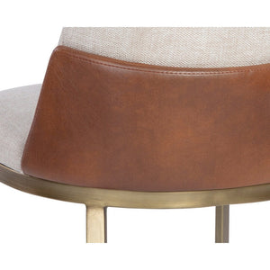 Marie Dining Chair - Belfast Oatmeal / Bravo Cognac