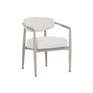 Marita Dining Armchair - Greige - Louis Cream
