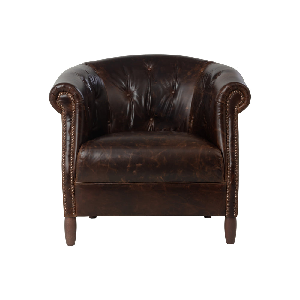 Marjorie Lounge Chair - Chocolate Leather