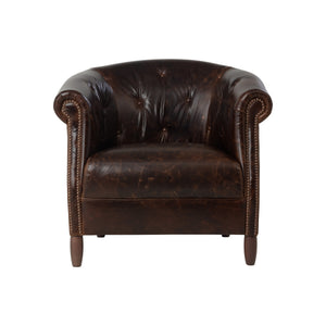 Marjorie Lounge Chair - Chocolate Leather